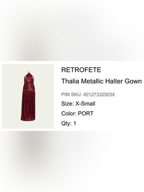 RETROFETE Thalia gown